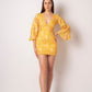 Flirty and playful, this party-wear western dress is perfect for summer events. Delicate lace trim and bell sleeves add elegance while lightweight muslin ensures comfort