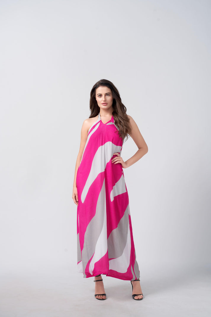Pink Zephyr Halter Elegance