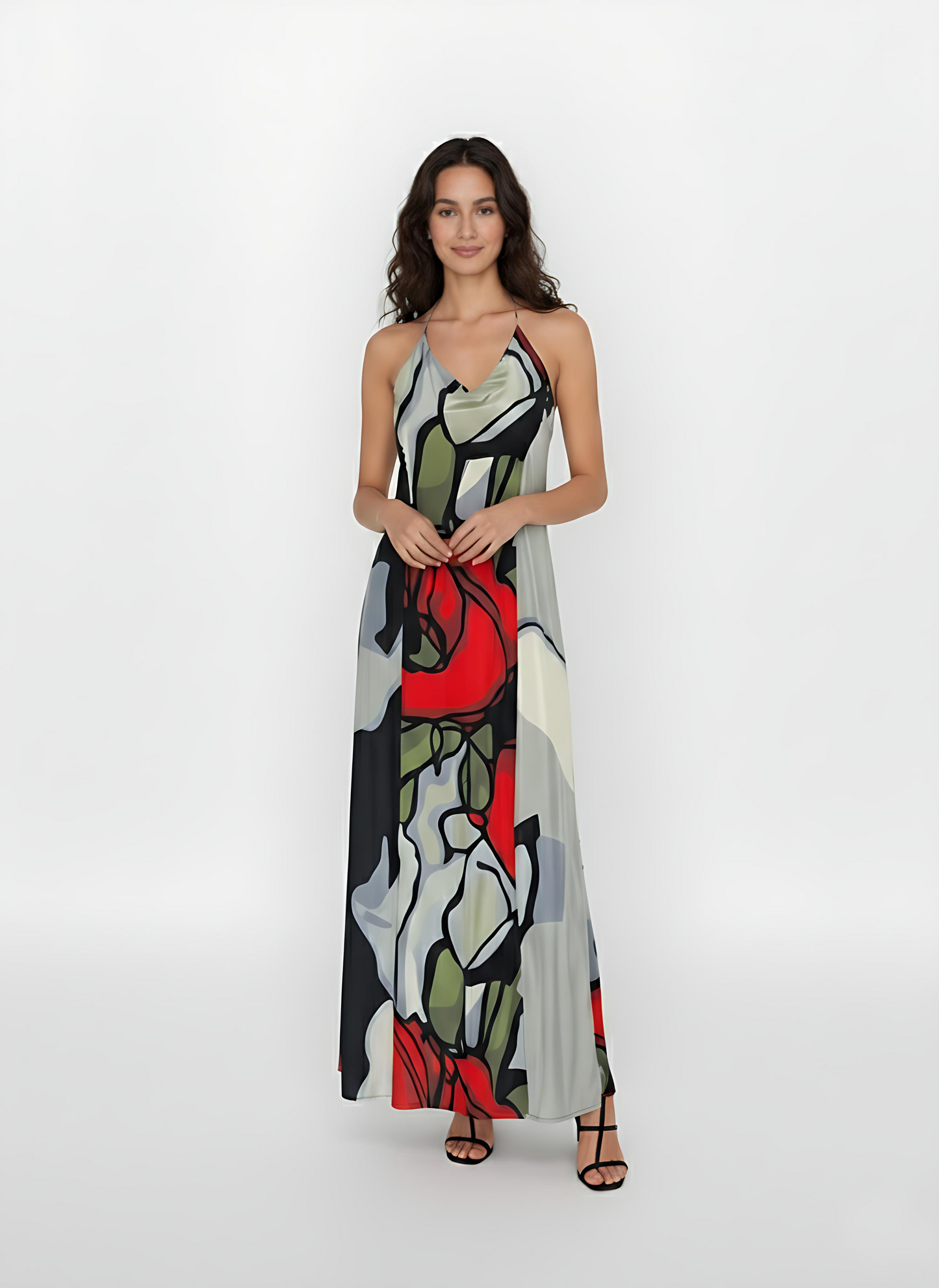 Bold Red Halter Dress