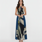 Abstract Bloom Halter Dress