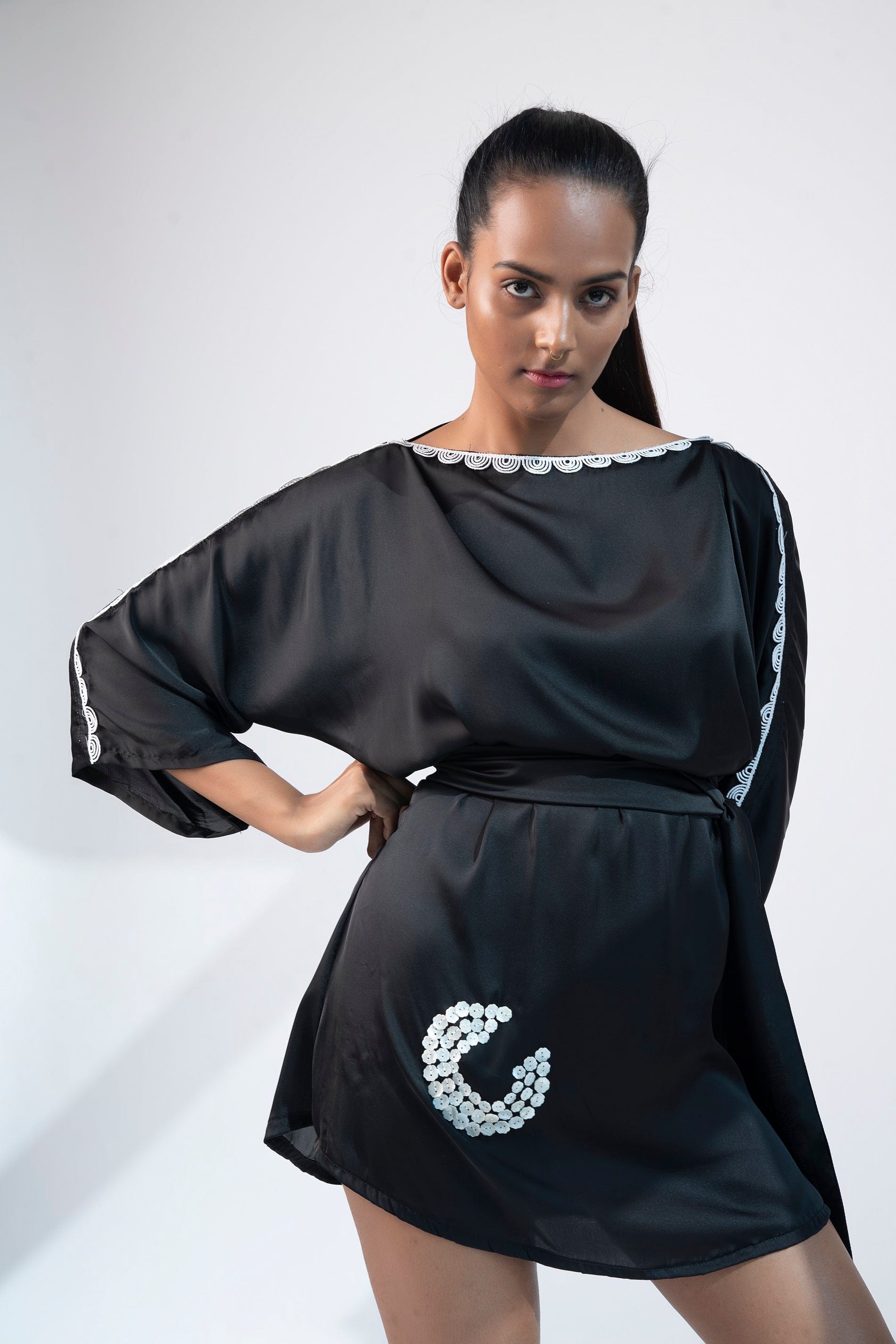 Black Kimono Beach Dress