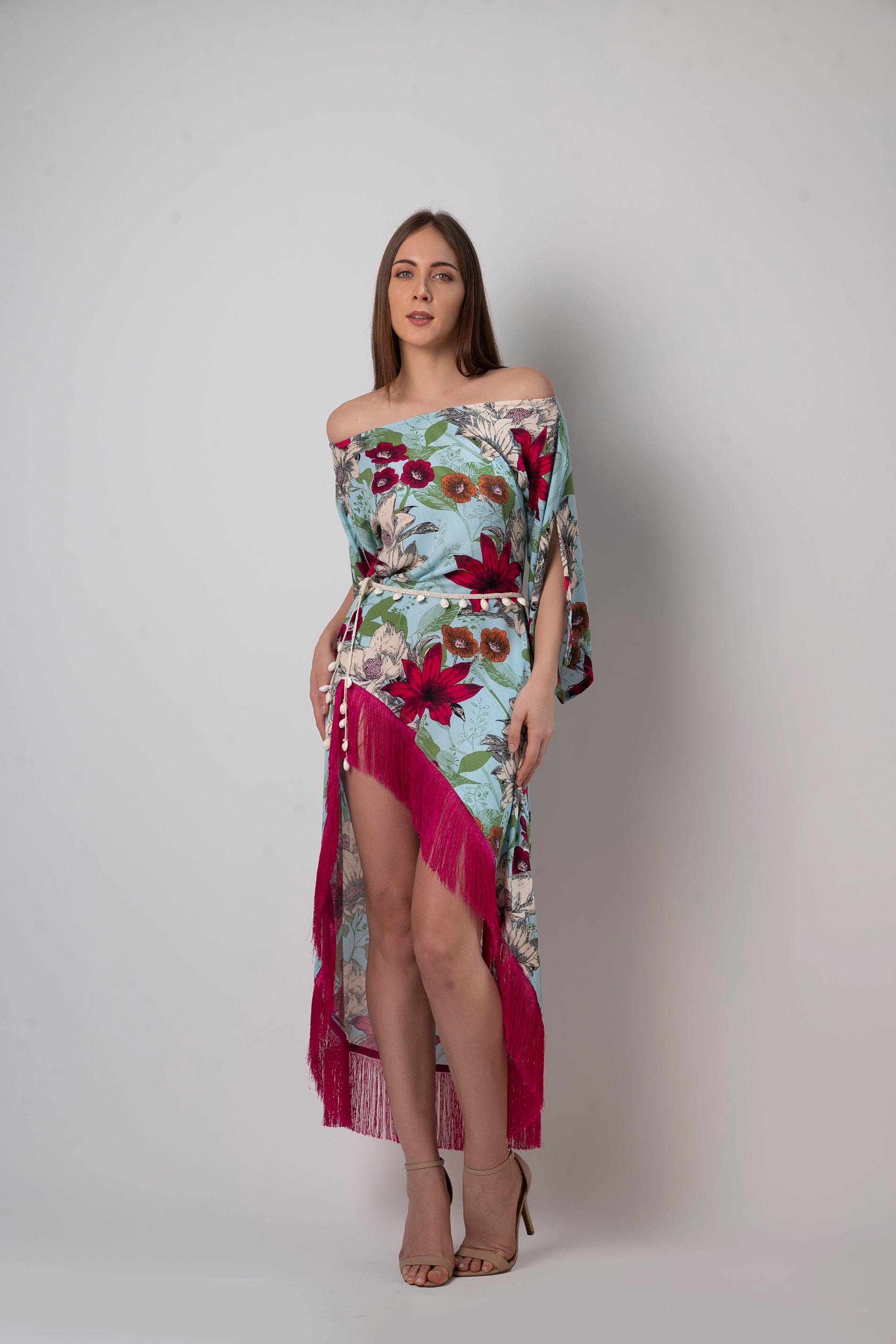 Floral Midi Boho Beach Dress