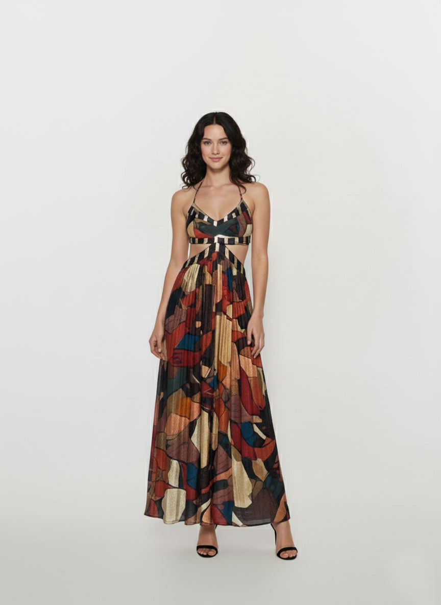 Bohemian Mosaic Maxi Dress