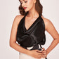 Silk printed dress with a sweetheart ruched neckline and refined silhouette