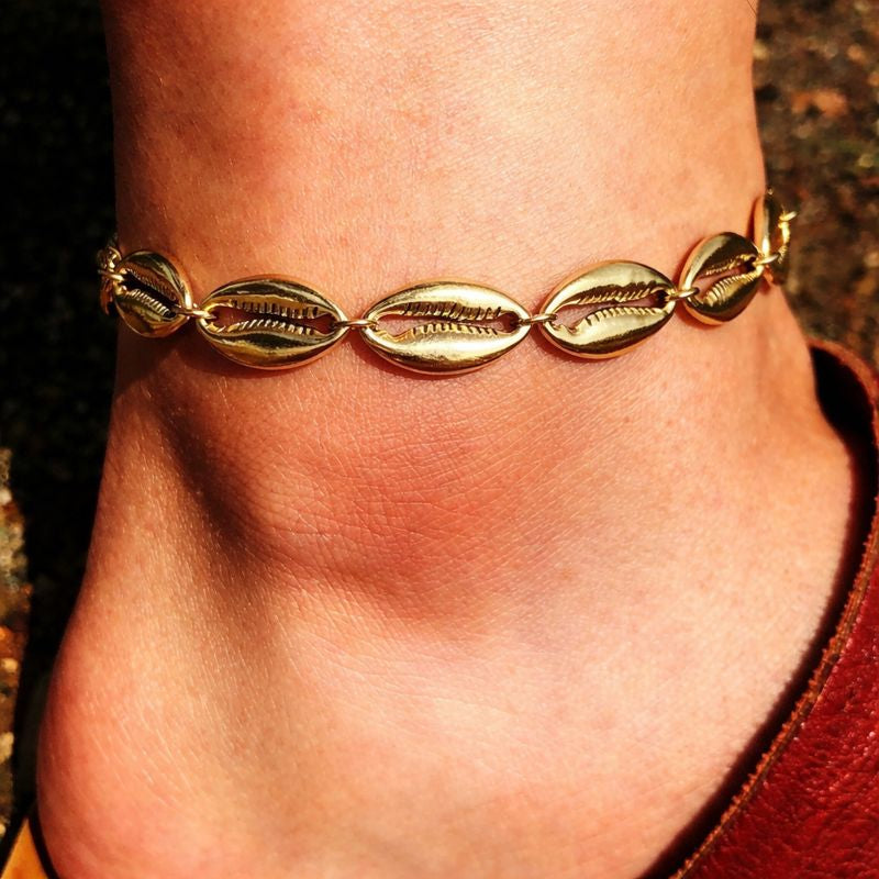 Golden Shell Anklet