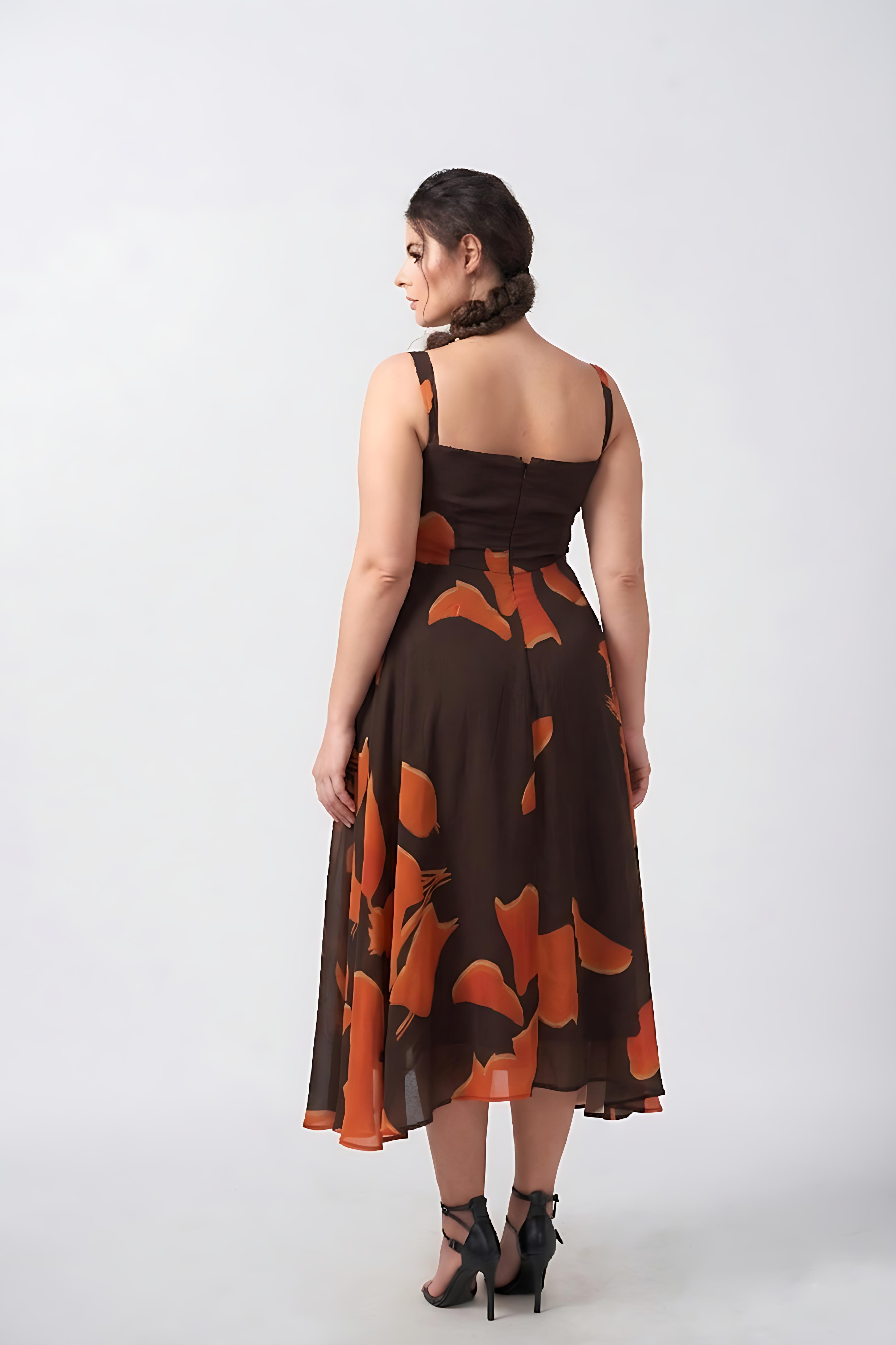 Radiant Terra Crepe Dress