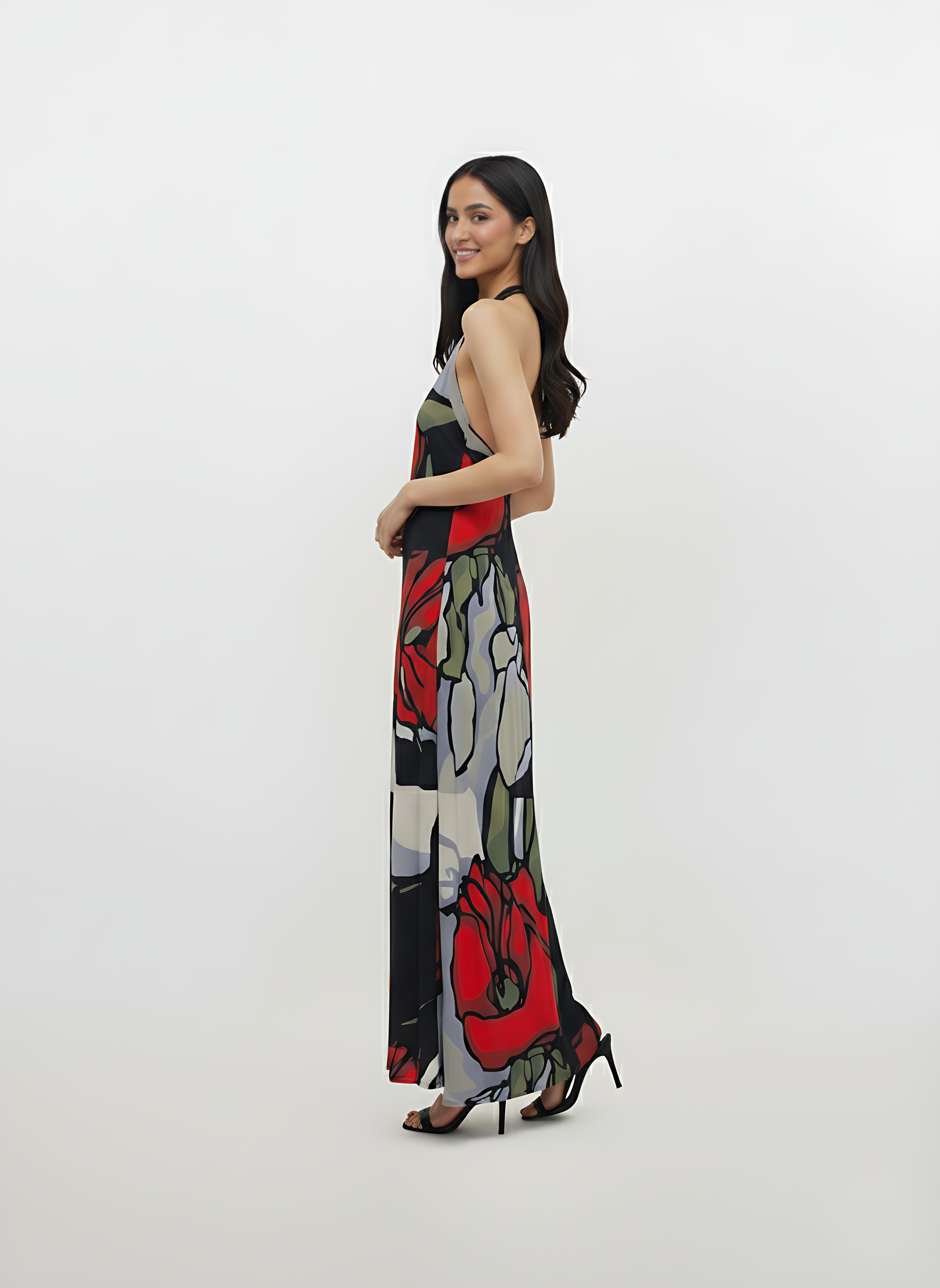 Crimson Bloom Dress