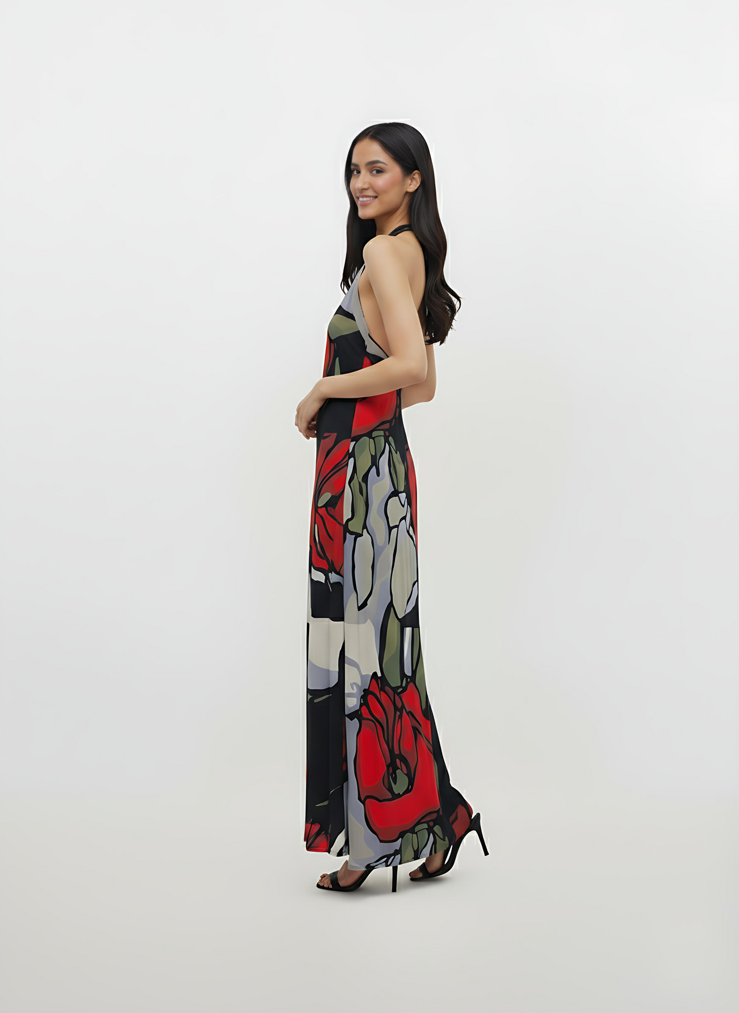 Crimson Bloom Dress