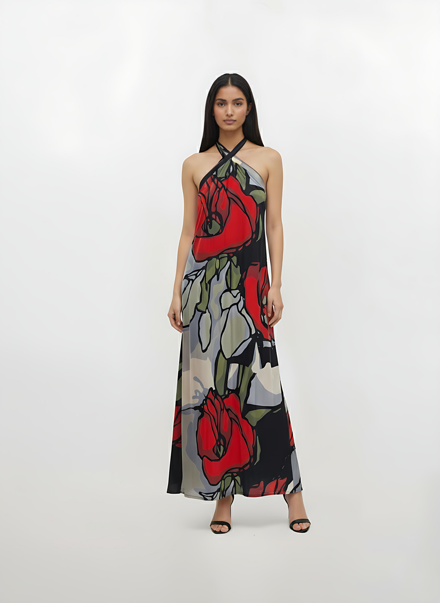 Crimson Bloom Dress
