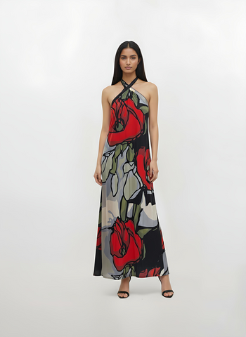 Crimson Bloom Dress