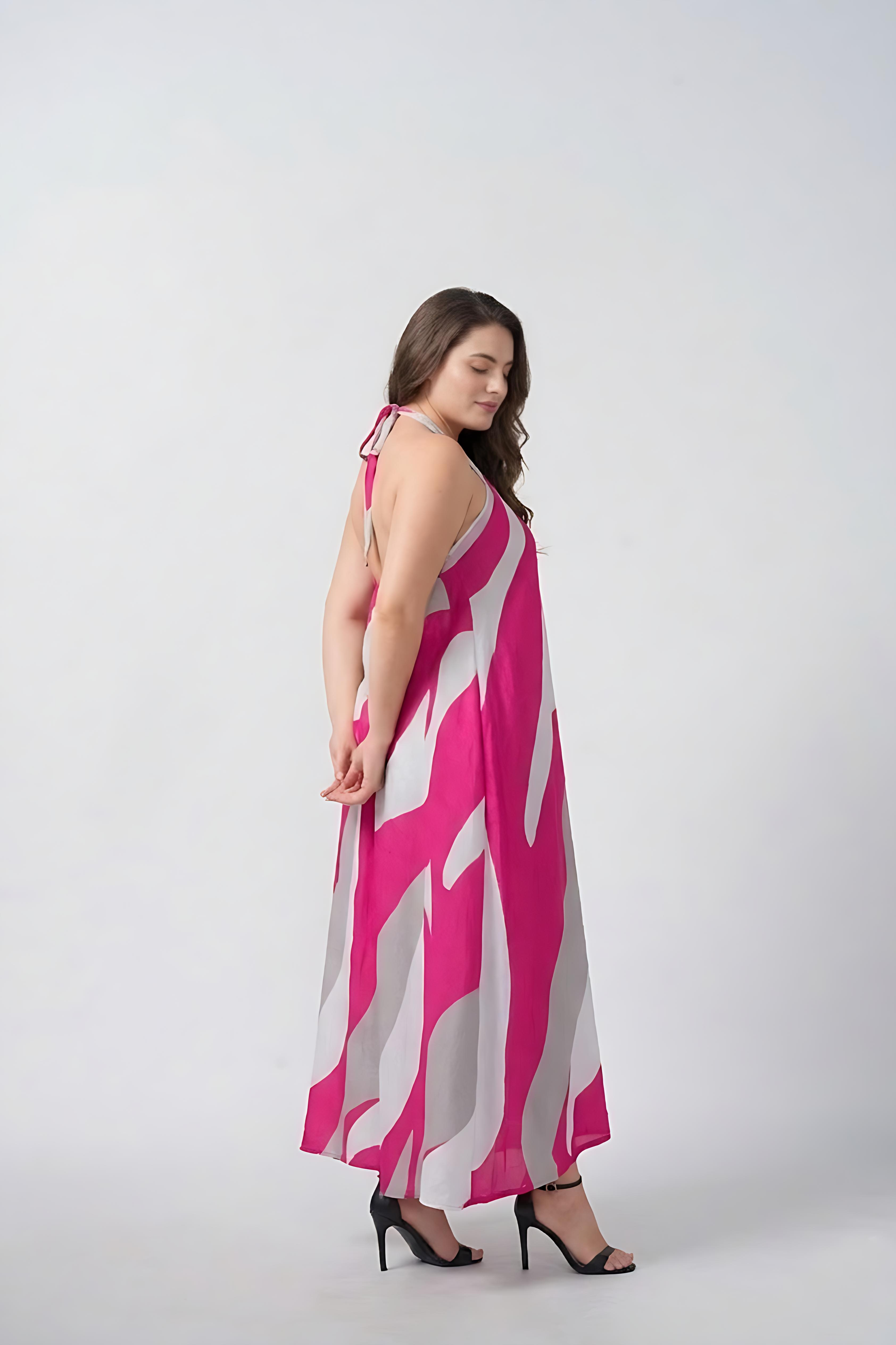 Pink Zephyr Halter Elegance