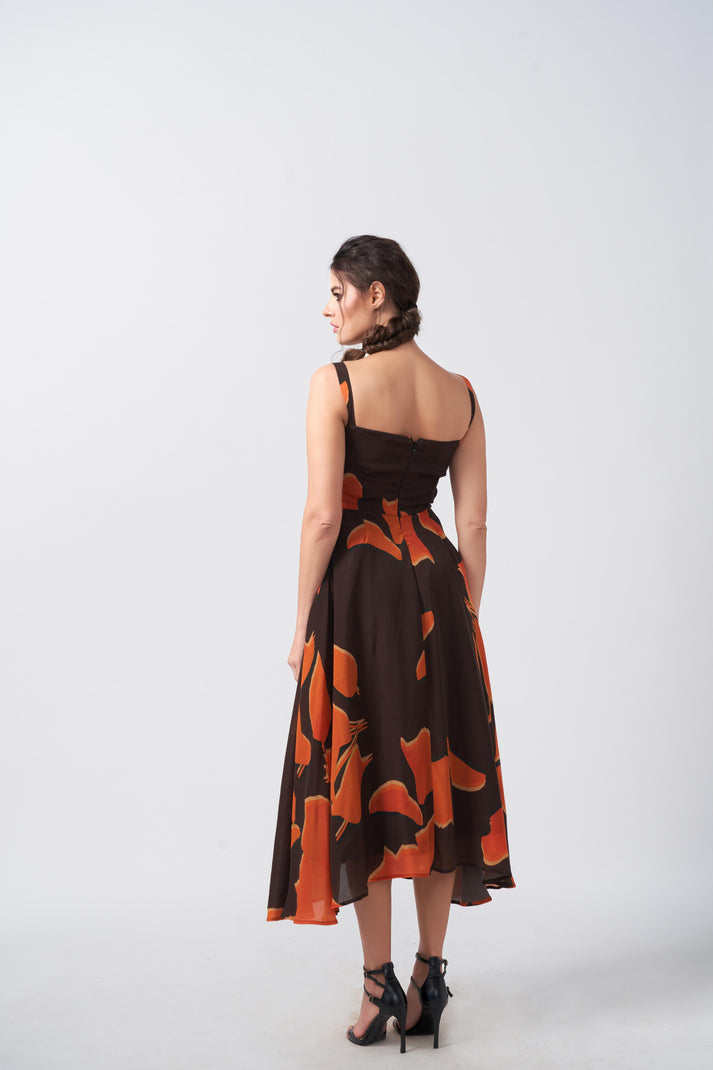 Radiant Terra Crepe Dress