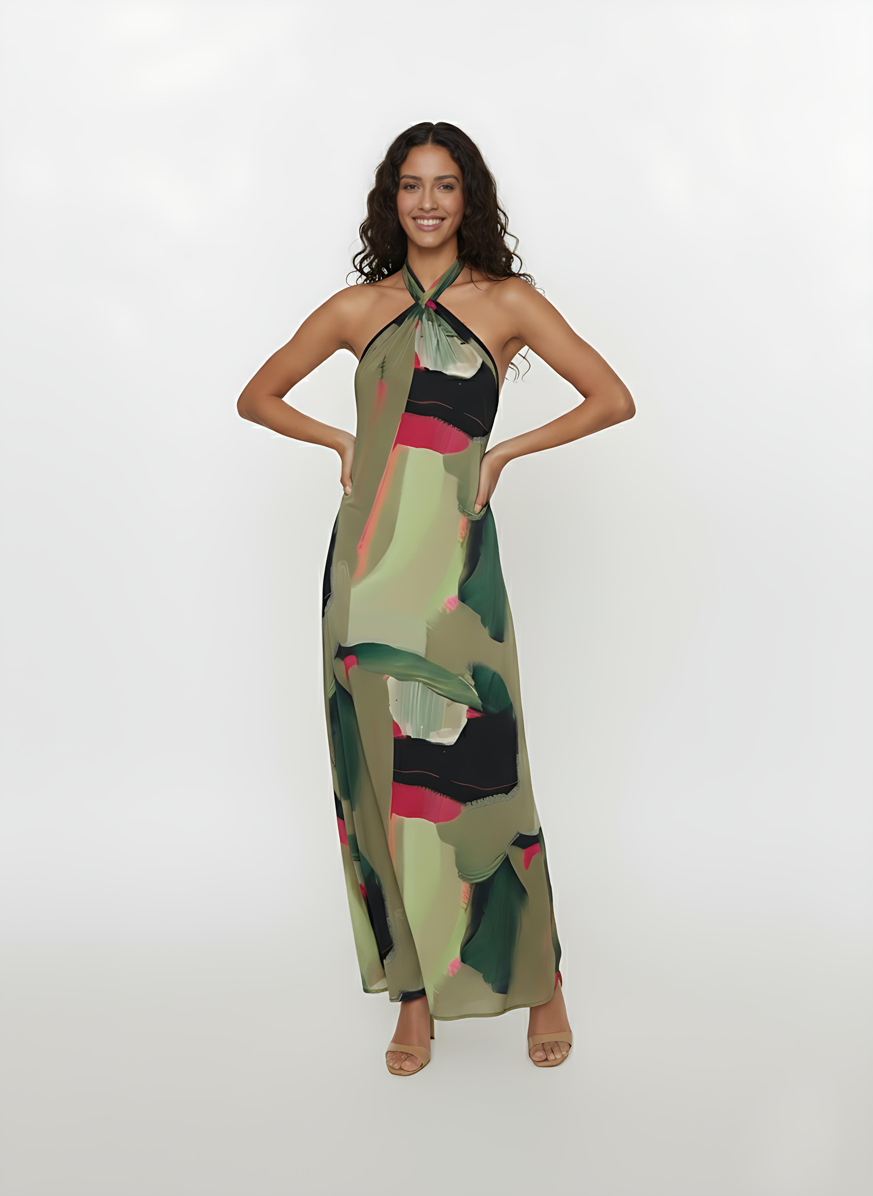 Abstract Grace Maxi Dress