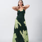 Verdant Allure Ruched Dress
