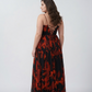 Extended size floral maxi dress, perfect for parties, dinners, and evening occasions