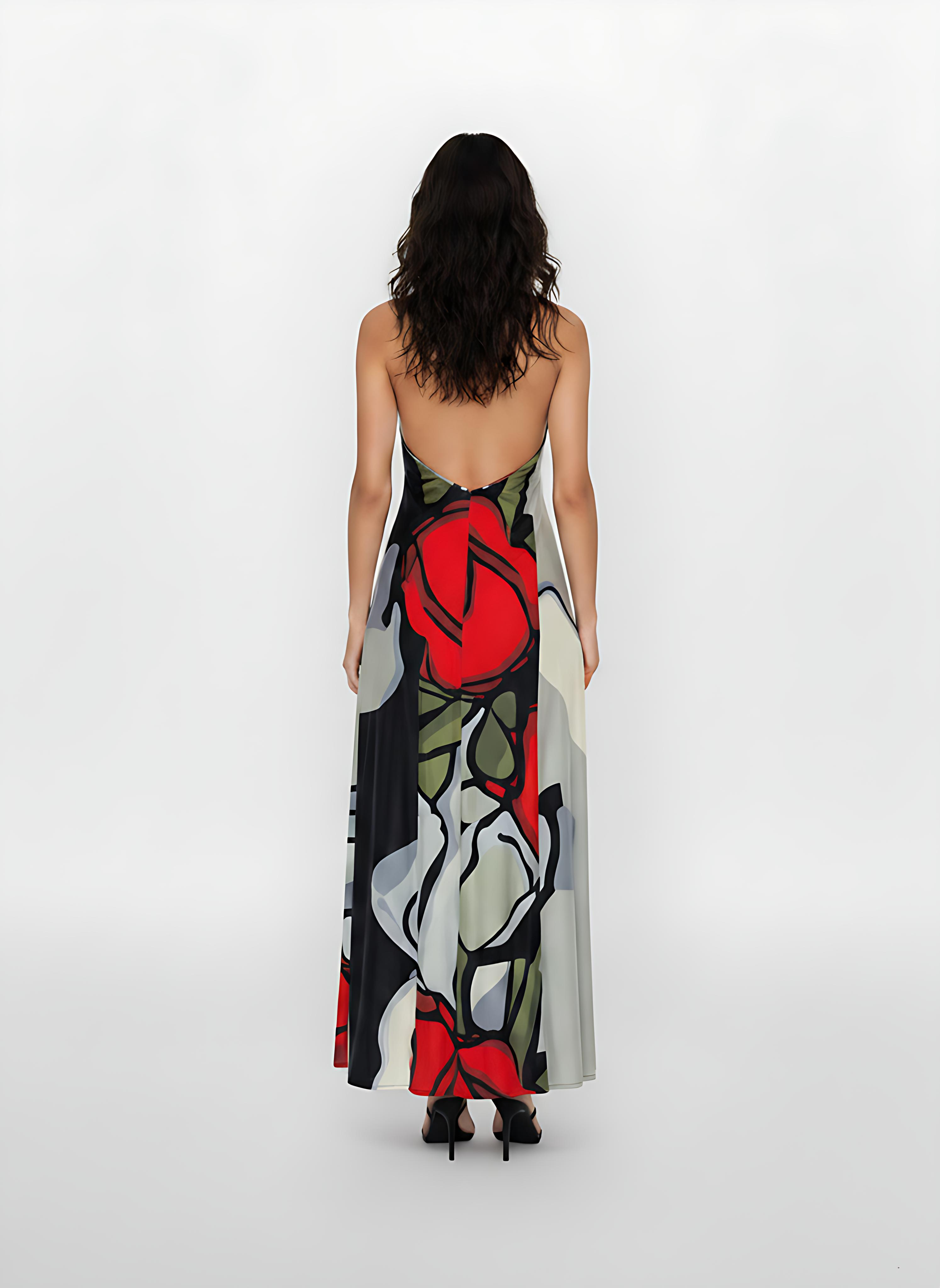 Bold Red Halter Dress