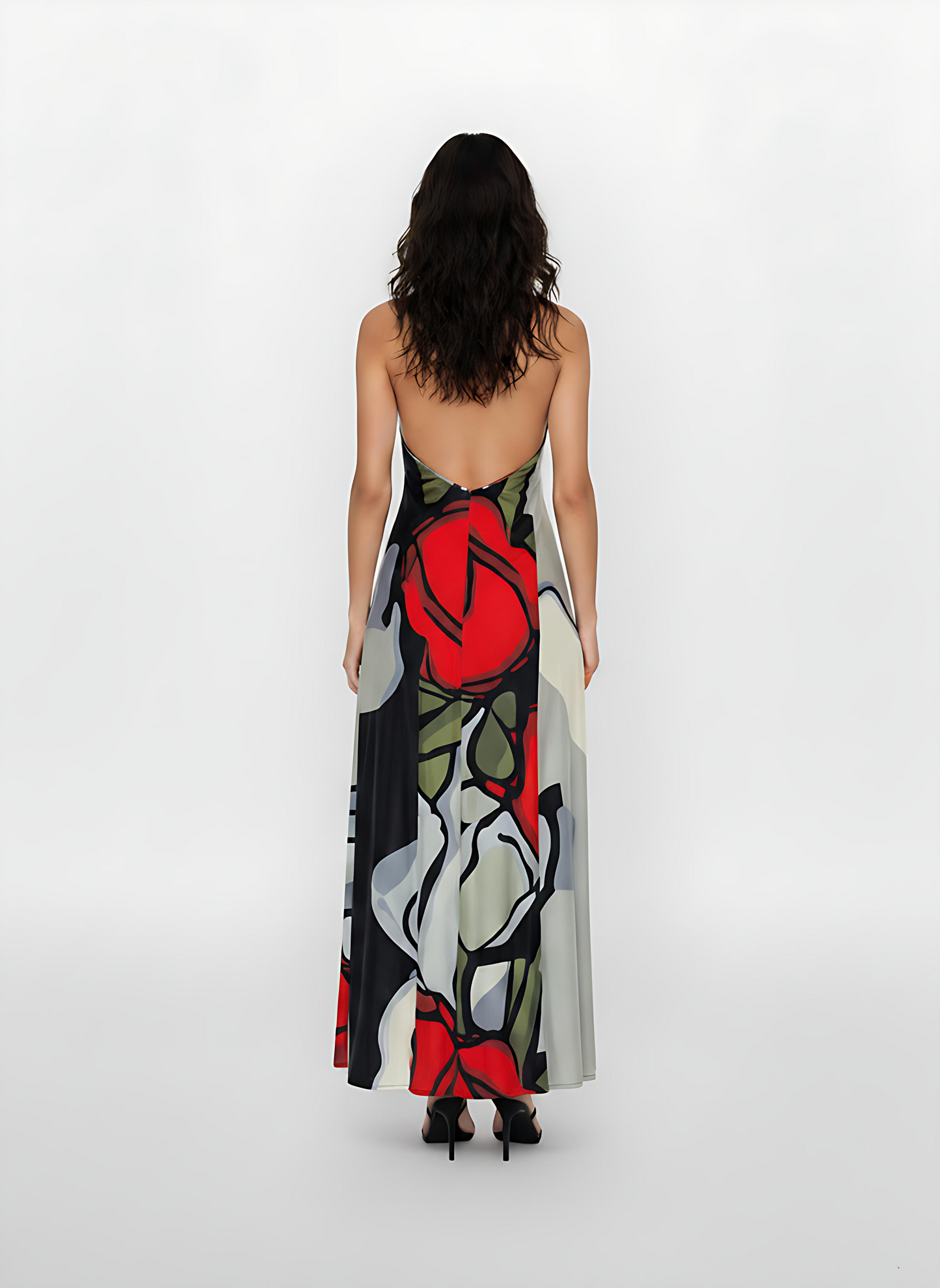 Bold Red Halter Dress
