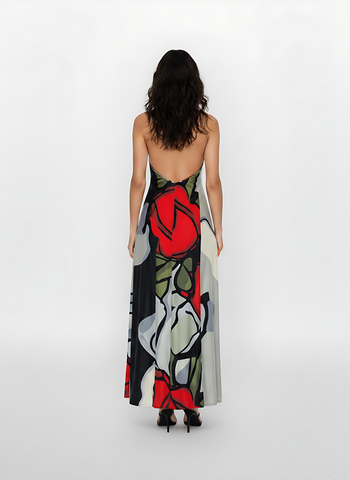 Bold Red Halter Dress
