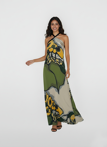 Wild Bloom Halter Gown
