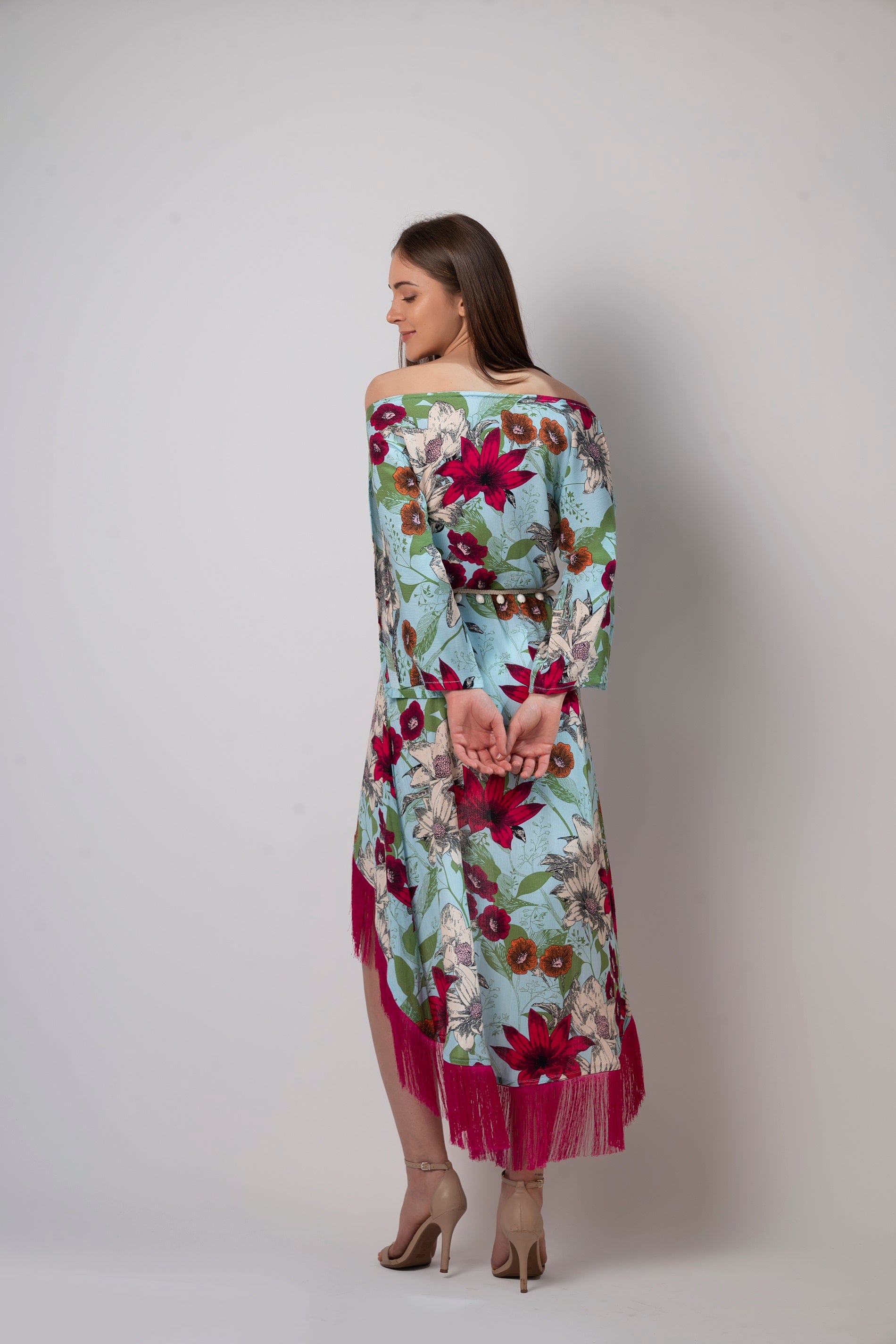 Floral Midi Boho Beach Dress
