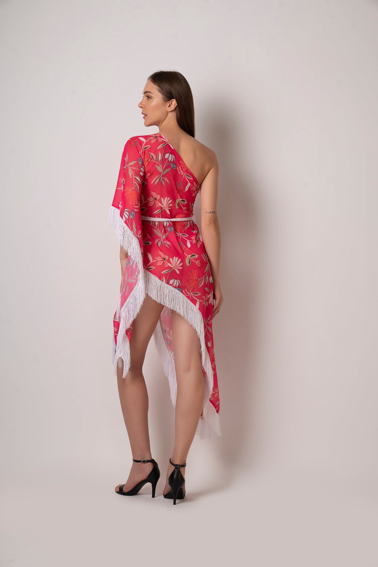 One Shoulder Kaftan Dress