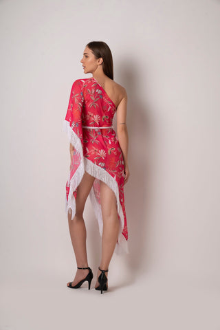 One Shoulder Kaftan Dress