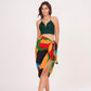 Knee-length cover-up with a breezy high-slit cut and relaxed drape, essential for tropical vacations and pool parties.