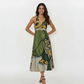 Verdant Bloom Halter Dress