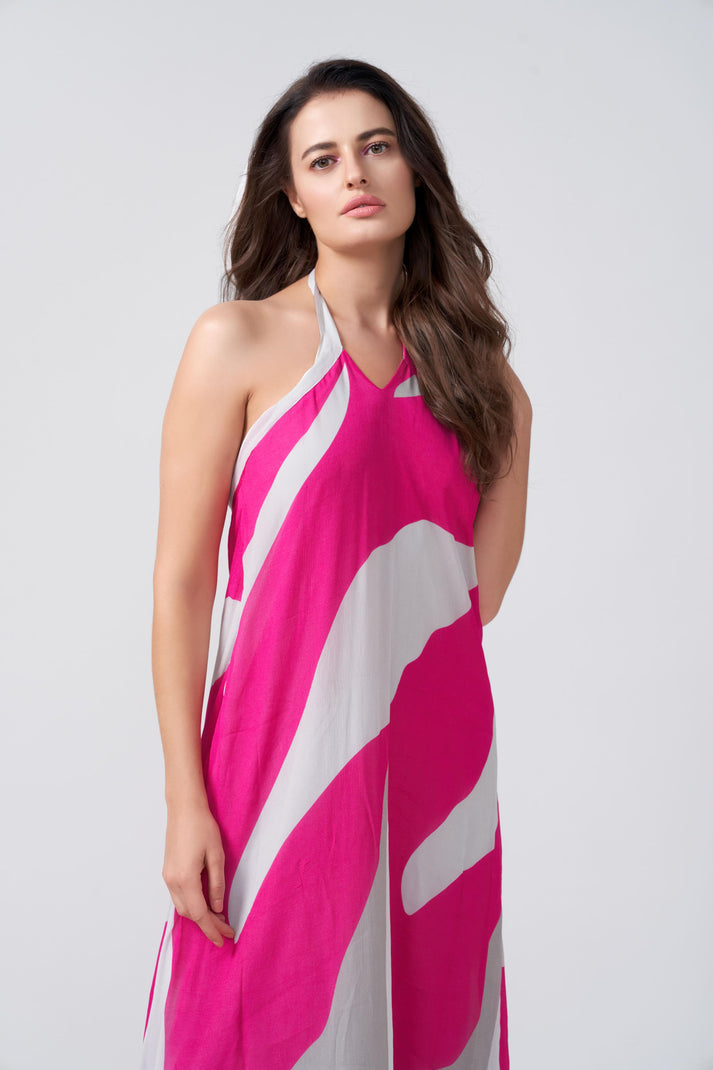 Pink Zephyr Halter Elegance