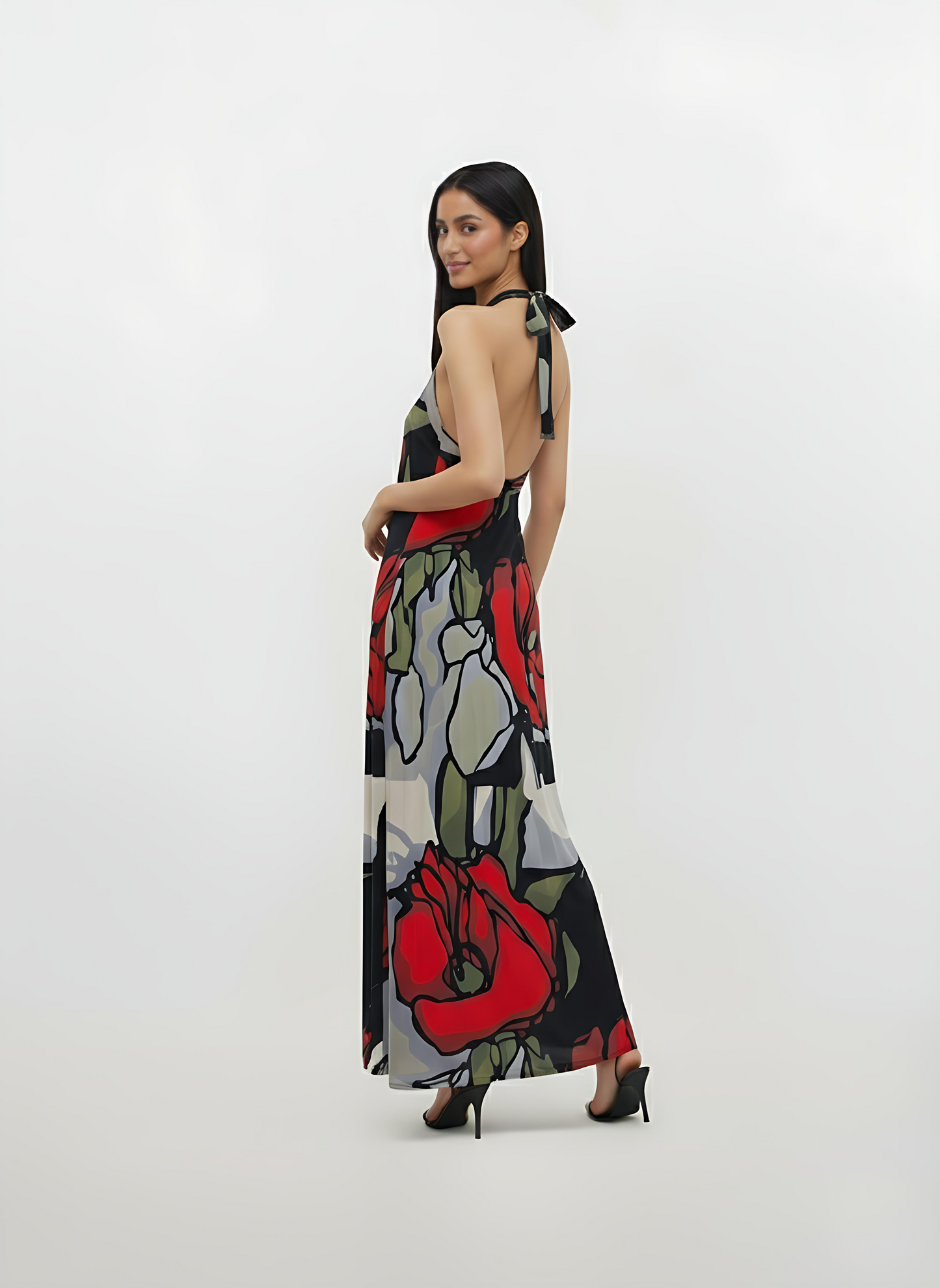 Crimson Bloom Dress