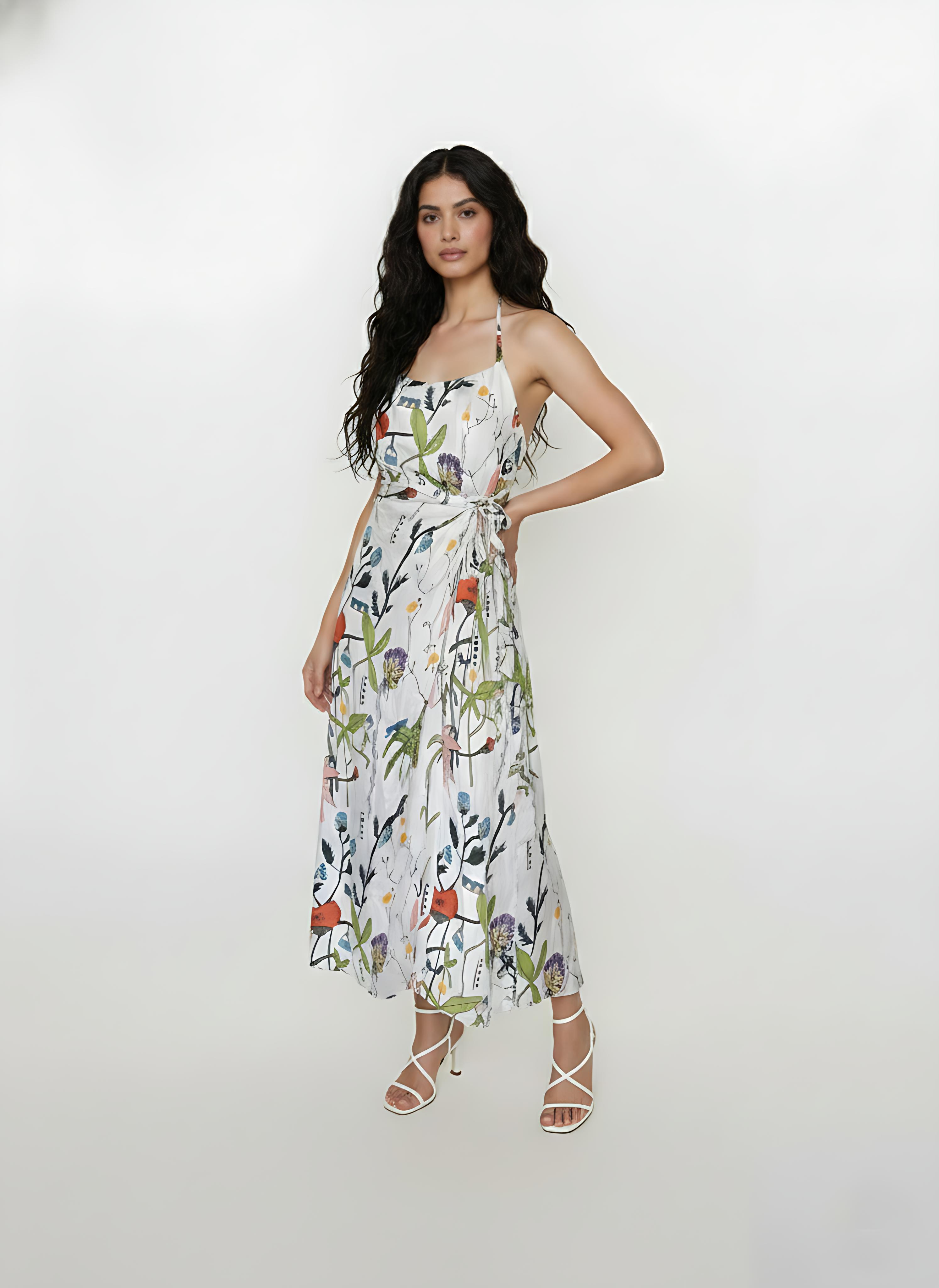 Floral Drift Midi Dress