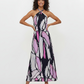 Lilac Noir Halter Maxi Dress