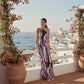 Lilac Noir Halter Maxi Dress
