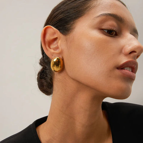 Oval Stud Earrings