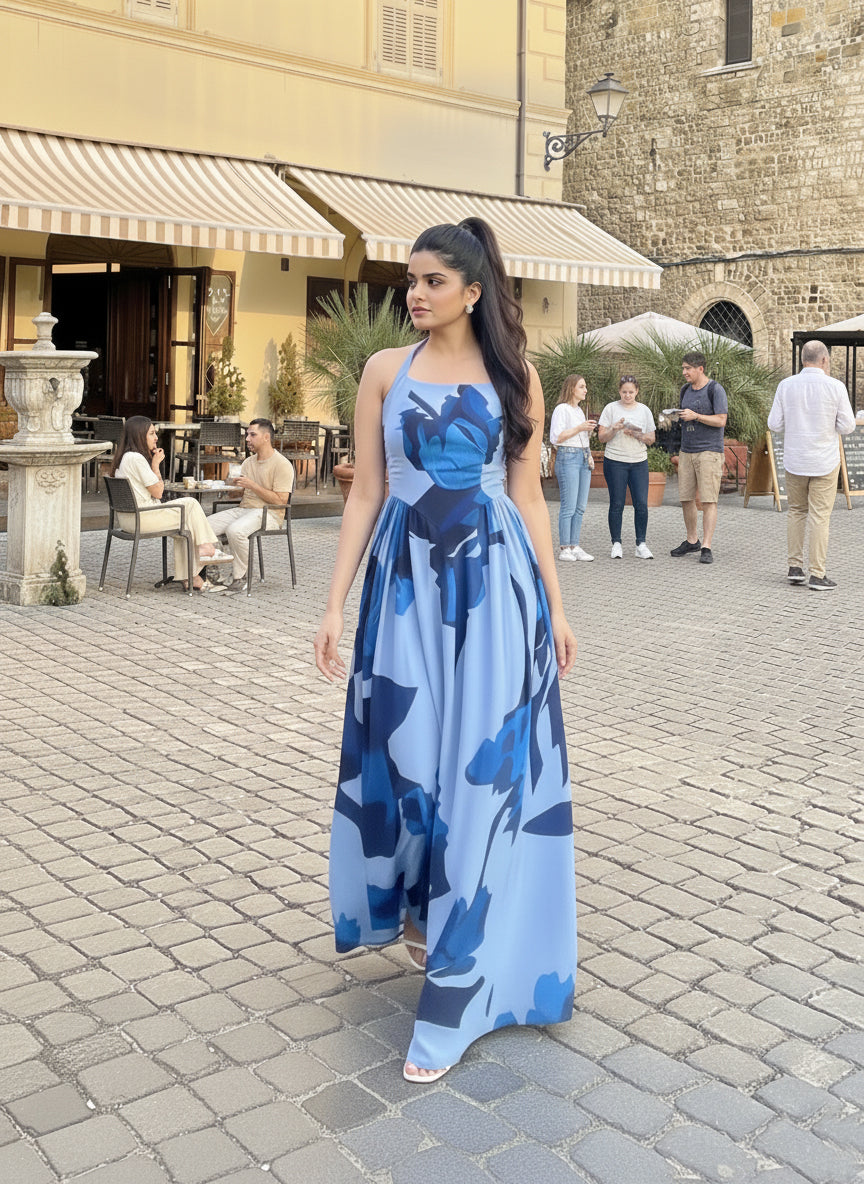 Ocean Breeze Floral Dress