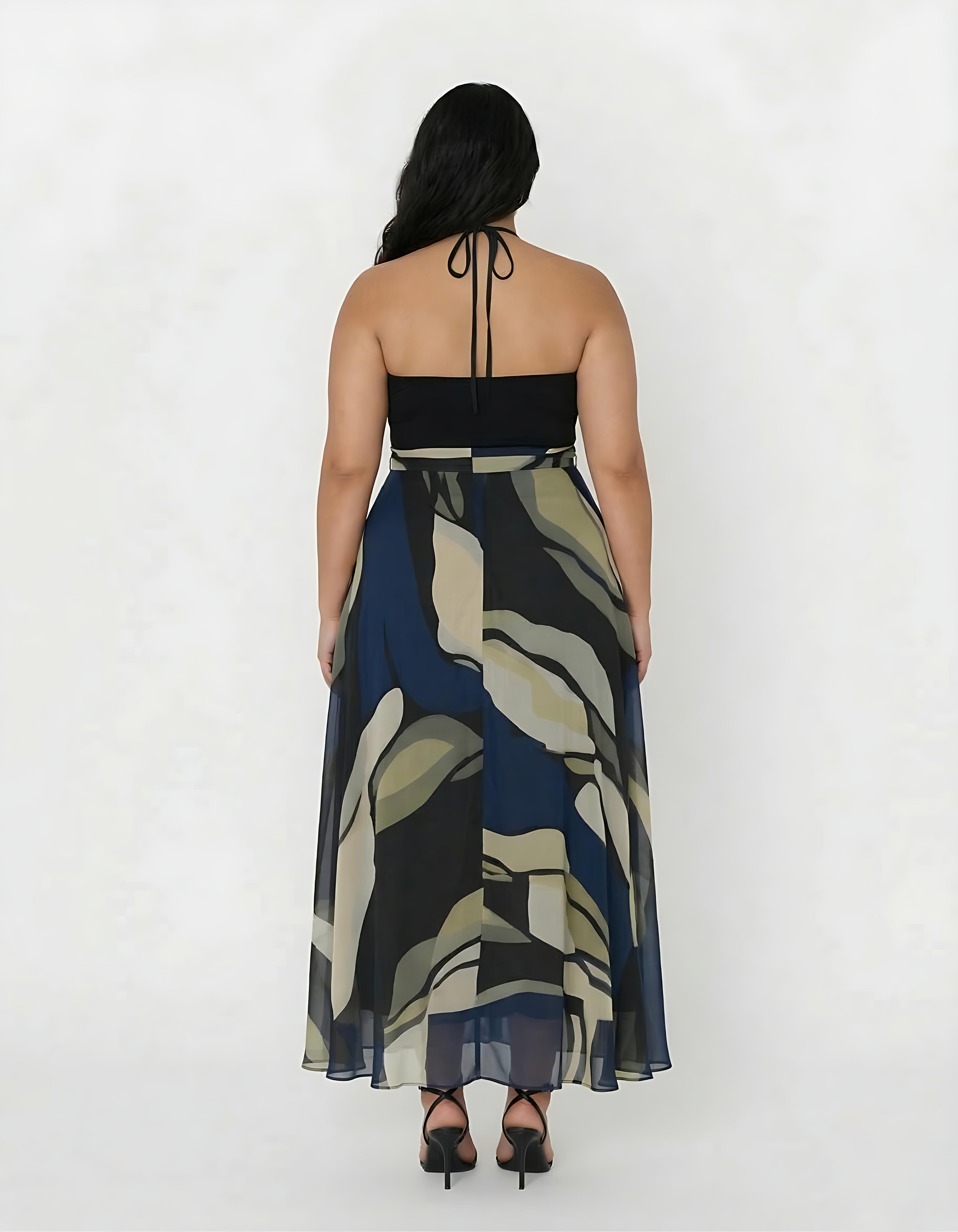 Olive Dusk Halter Dress