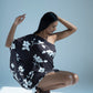 Floral Black Vacation Dress