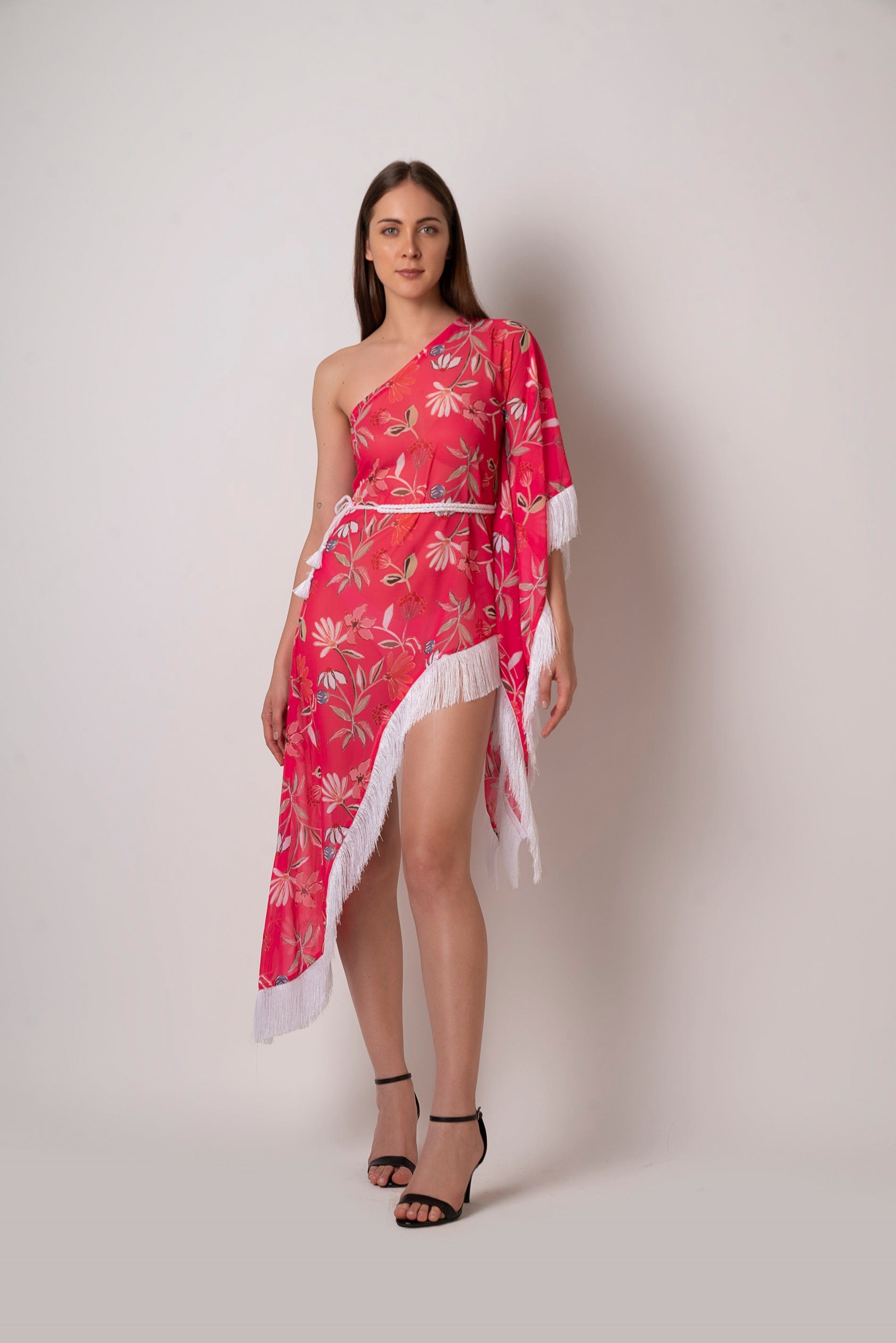 One Shoulder Kaftan Dress