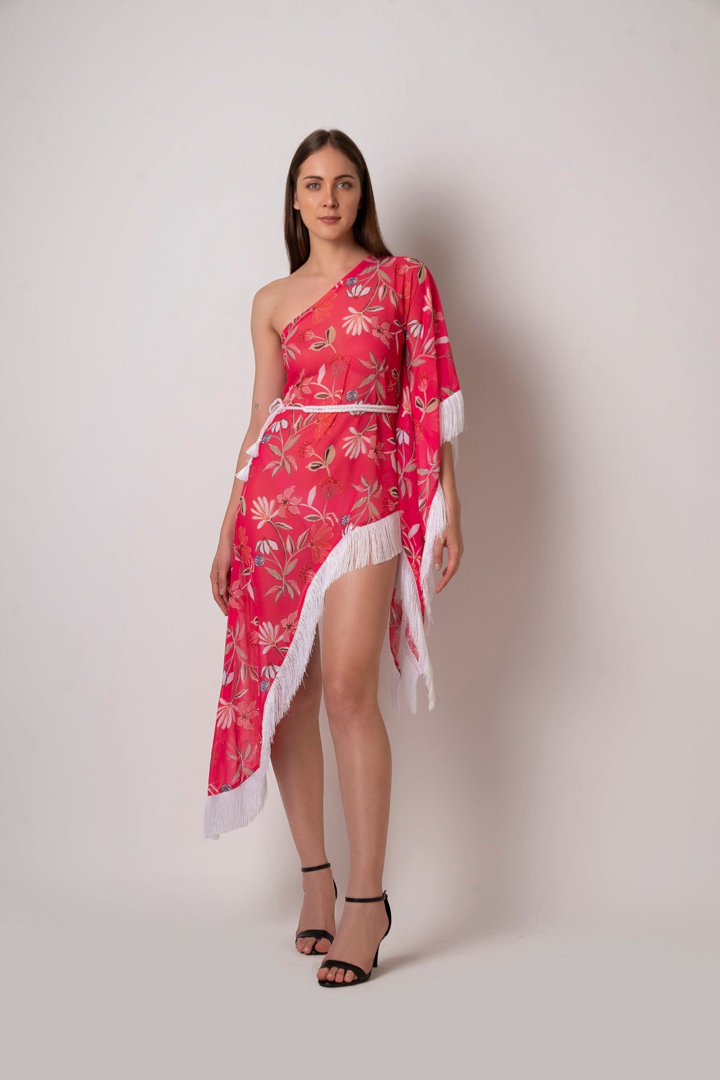One Shoulder Kaftan Dress