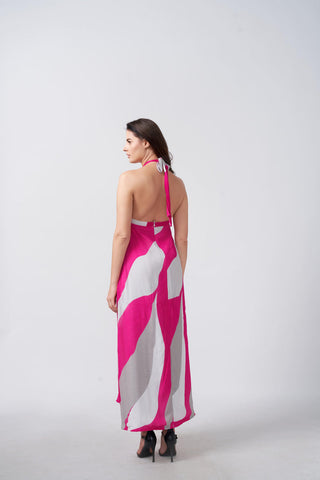 Pink Zephyr Halter Elegance