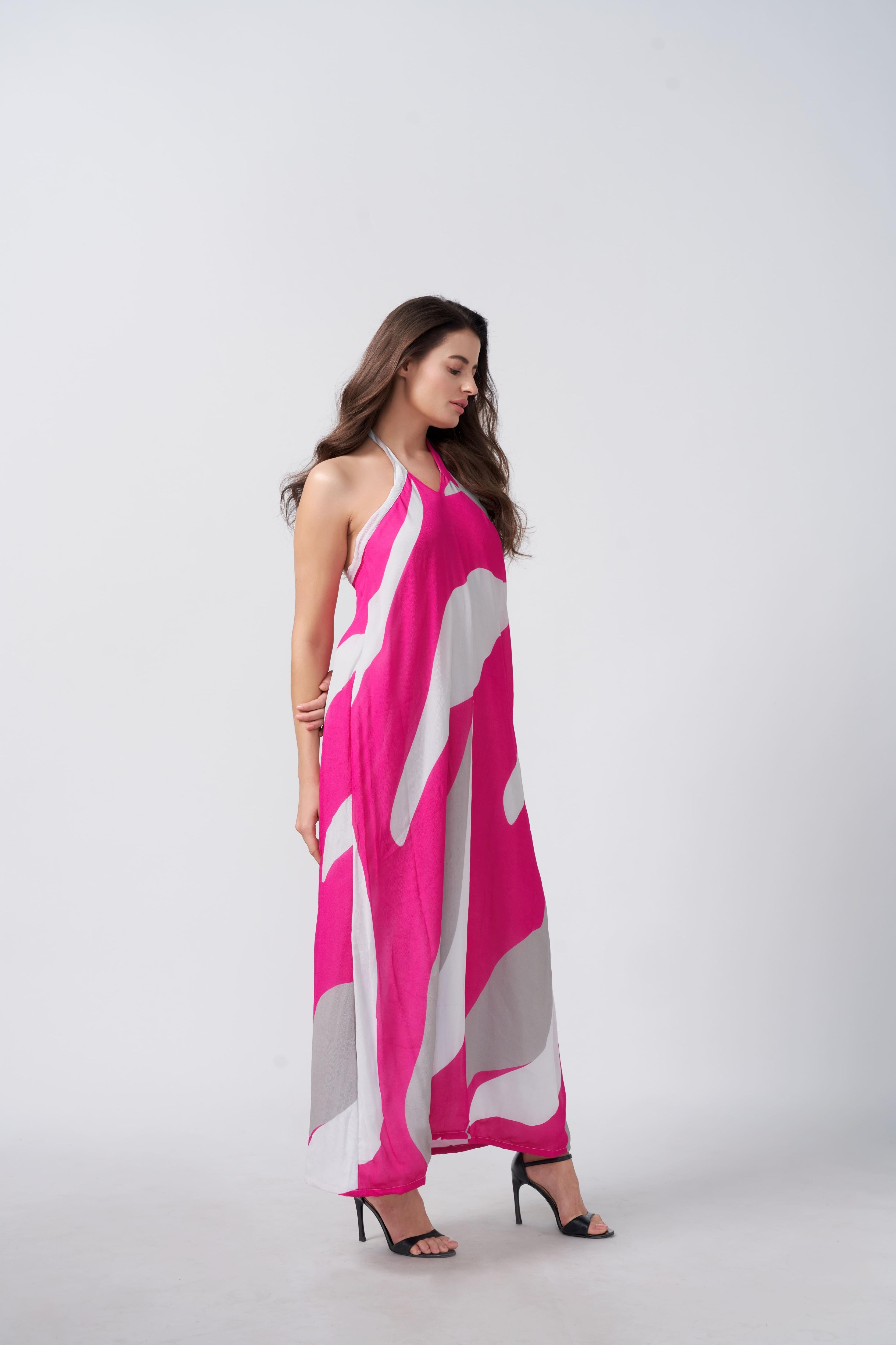 Pink Zephyr Halter Elegance