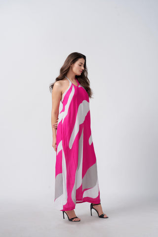 Pink Zephyr Halter Elegance