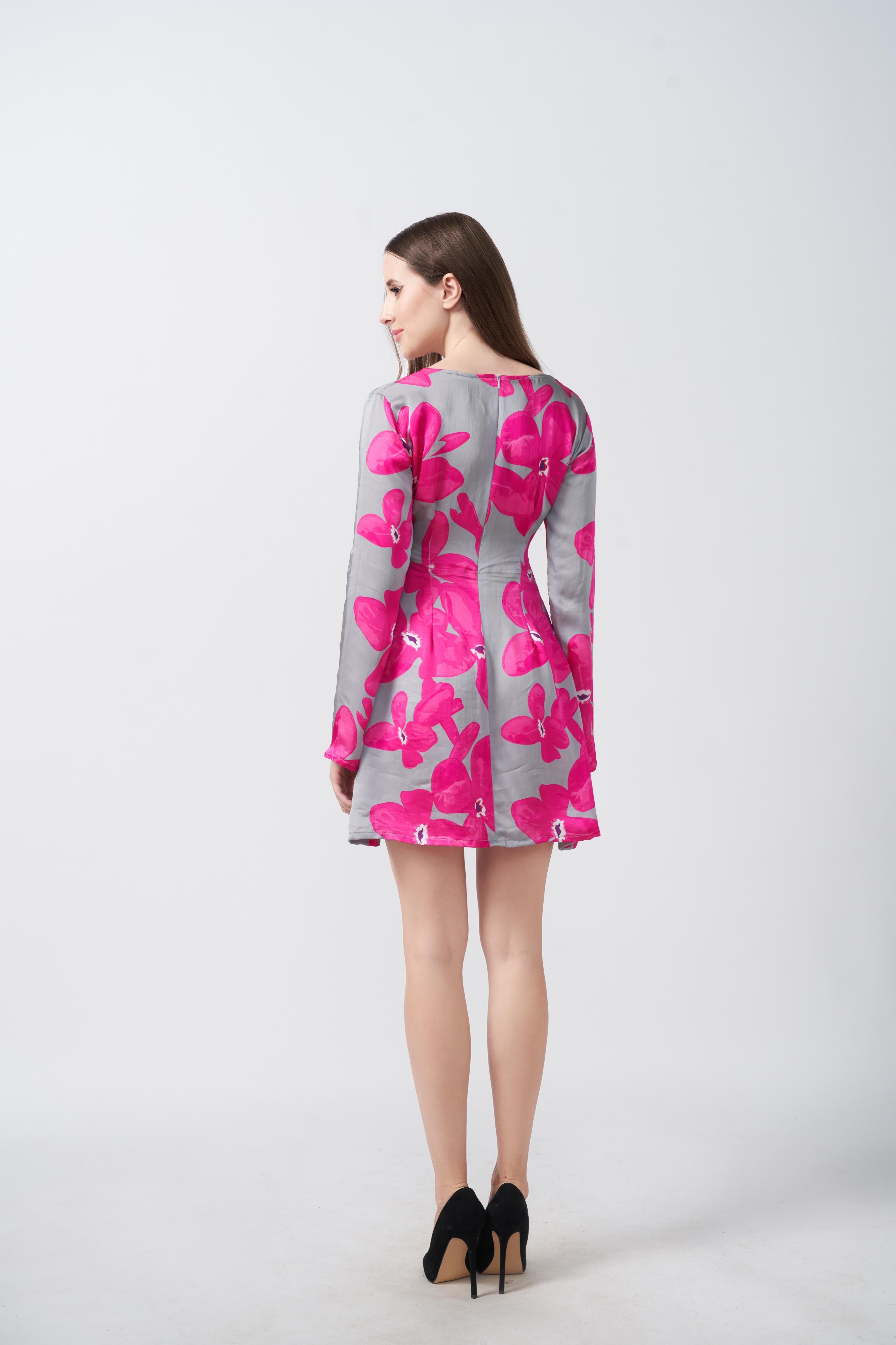 Silk Serenity Floral Dress