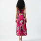 Feminine A-line pink dress ideal for summer evenings and holiday dinners