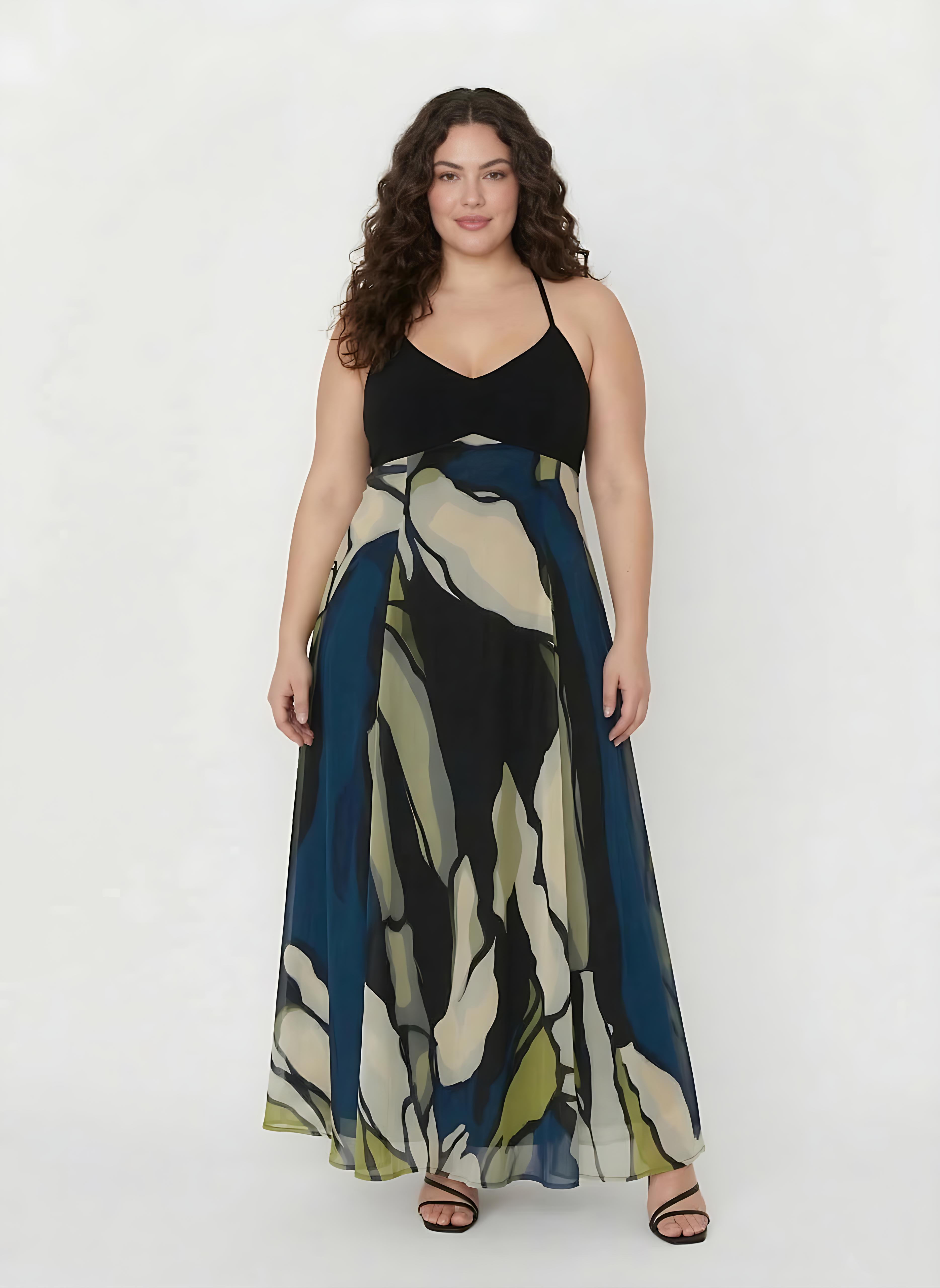 Olive Dusk Halter Dress