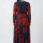Plus size chinon ankle-length dress with a fluid, non-clingy drape that falls smoothly over curves with ease