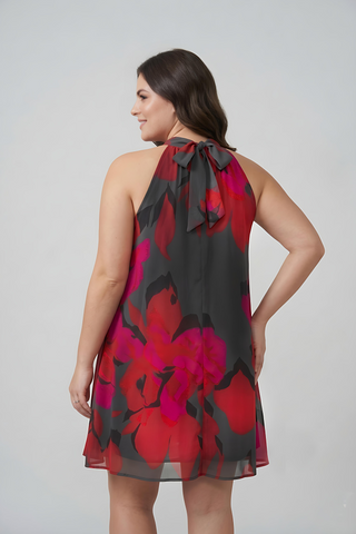 Plus size chinon dress with a lightweight, non-clingy silhouette that allows easy movement and all-day comfort