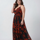Plus size chinon dress with a flowy silhouette that moves easily and feels comfortable on the body