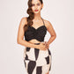 Silk mini dress with a sweetheart ruched neckline and refined silhouette
