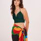 Midi-length cover-up with a breezy high-slit cut and relaxed drape, essential for tropical vacations and pool parties.